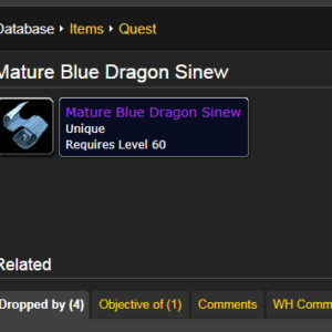 Mature Blue Dragon Sinew