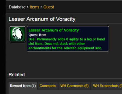 Lesser Arcanum of Voracity