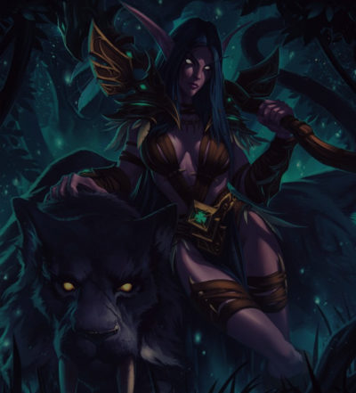 Lv 32 Nightelf Female Hunter + Lupos