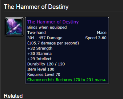 The Hammer of Destiny