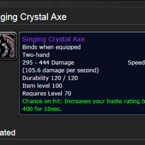 Singing Crystal Axe